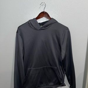 gray and dark blue hoodies